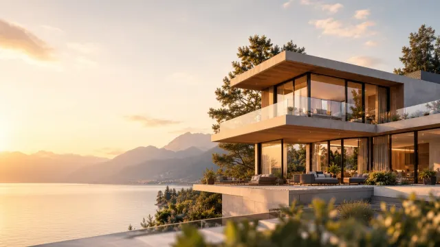 Moderne Villa mit Seeblick